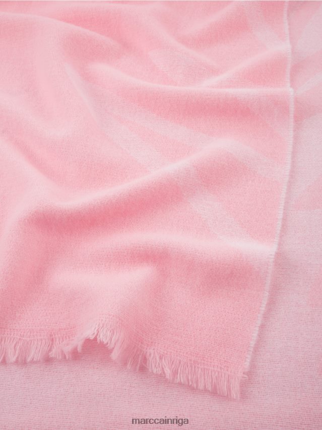 piederums mīksts pulveris rozā VRBHXD1704 Marc Cain austa šalle no jaunavas vilnas