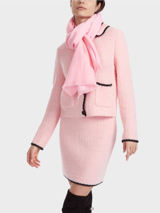 piederums mīksts pulveris rozā VRBHXD1704 Marc Cain austa šalle no jaunavas vilnas