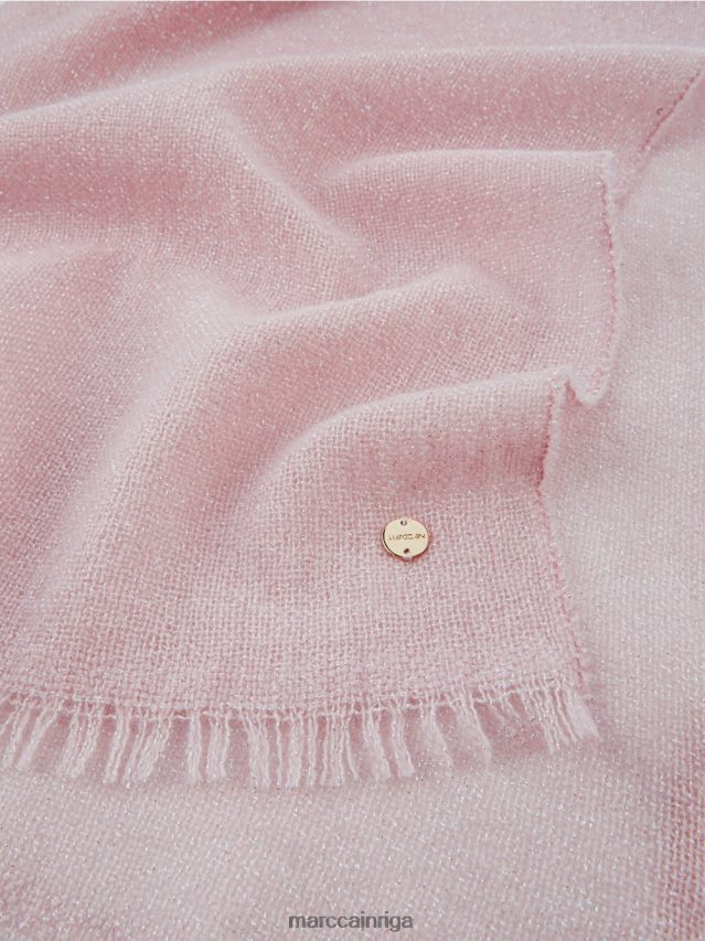 piederums mīksts pulveris rozā VRBHXD1705 Marc Cain eleganta austa šalle ar lureksu