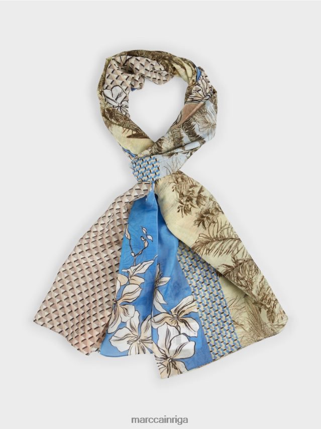 piederums maiga elpa VRBHXD1728 Marc Cain šalle ar jauktiem rakstiem