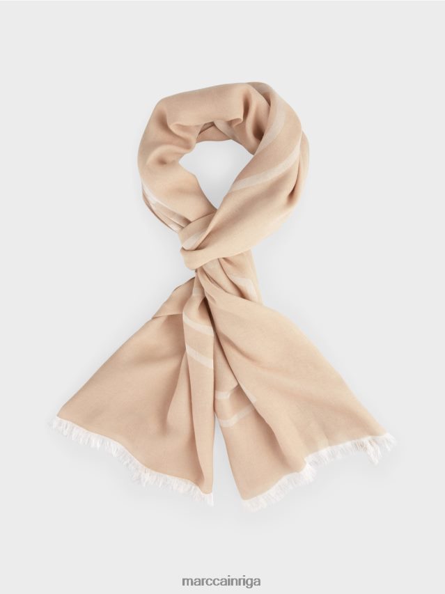 piederums maiga taupe VRBHXD1748 Marc Cain šalle ar logo