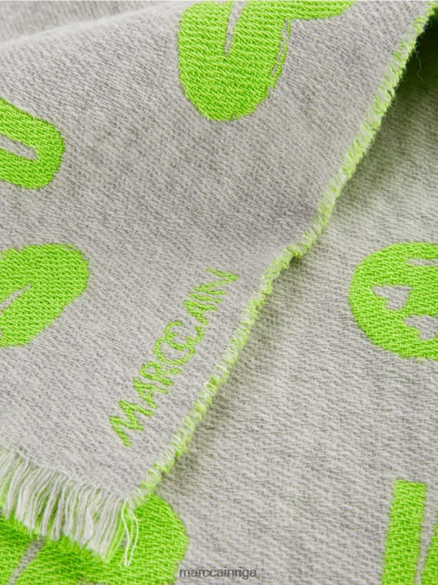 piederums pelēks VRBHXD1688 Marc Cain apgriežama šalle ar austu dizainu