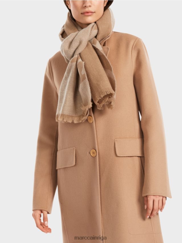 piederums spilgts īriss VRBHXD1682 Marc Cain austa šalle no jaunavas vilnas