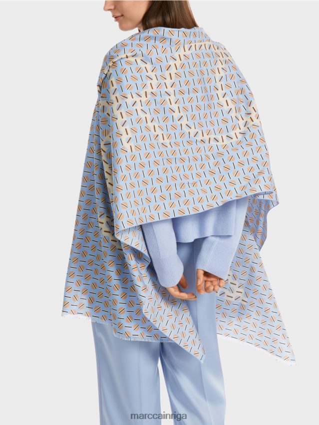 piederums tumšas vasaras debesis VRBHXD1679 Marc Cain šalle ar grafisko dizainu