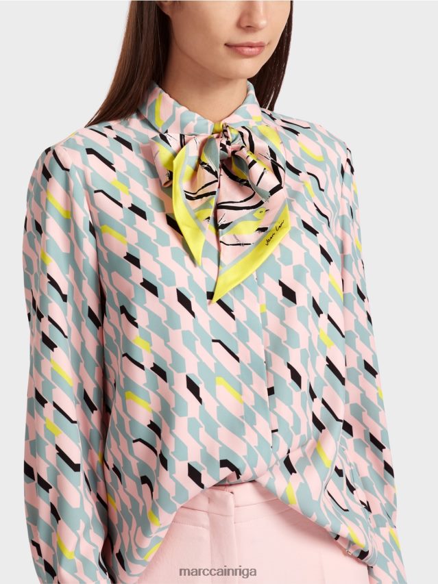 piederums tumši debeszils VRBHXD1703 Marc Cain eleganta zīda kaklasaite