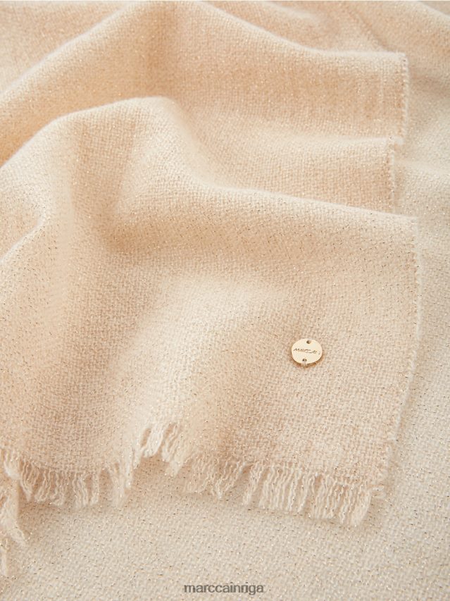 piederums tumšs krēms VRBHXD1678 Marc Cain eleganta austa šalle ar lureksu