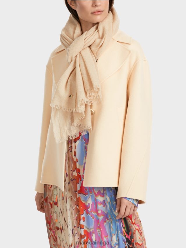 piederums tumšs krēms VRBHXD1678 Marc Cain eleganta austa šalle ar lureksu