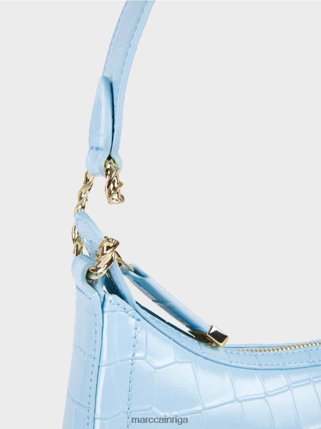 piederums atmosfēras zils VRBHXD1535 Marc Cain mākslīgā kroka soma ar augšējo rokturi