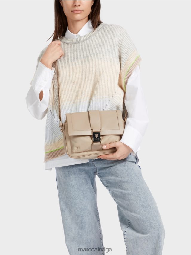 piederums balinātas smiltis VRBHXD1492 Marc Cain \"pārdomāt kopā\" ​​plecu soma