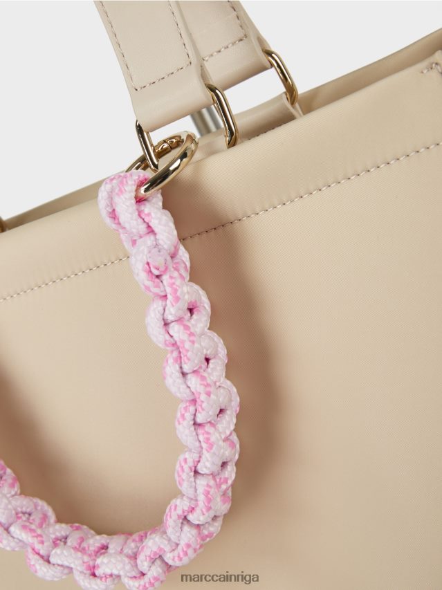 piederums balinātas smiltis VRBHXD1549 Marc Cain \"pārdomāt kopā\" ​​tamborēta roktura soma