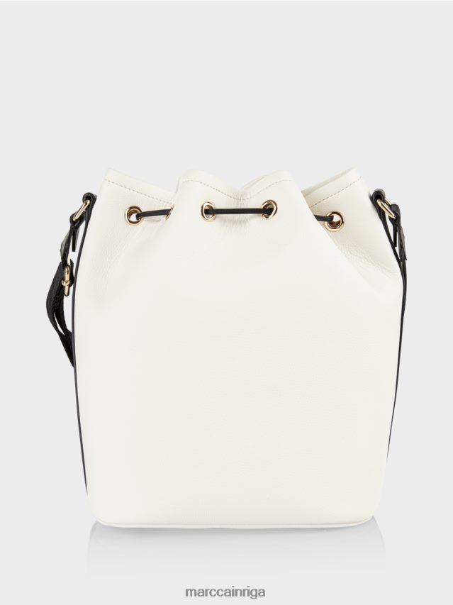 piederums balts un melns VRBHXD1529 Marc Cain \"pārdomāt kopā\" ​​kausu soma