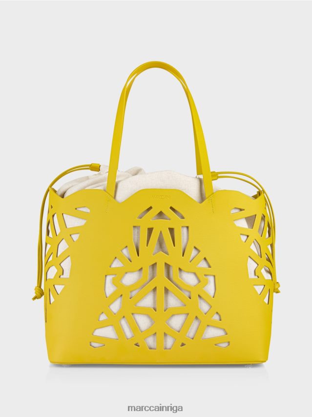 piederums citronzaļš VRBHXD1528 Marc Cain praktiska "pārdomāt kopā" ​​soma