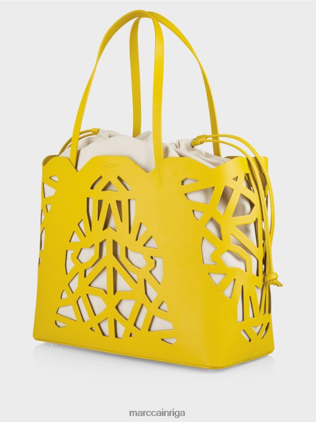 piederums citronzaļš VRBHXD1528 Marc Cain praktiska \"pārdomāt kopā\" ​​soma