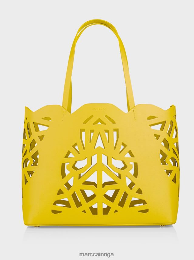 piederums citronzaļš VRBHXD1528 Marc Cain praktiska \"pārdomāt kopā\" ​​soma