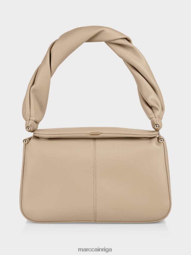 piederums dziļas smiltis VRBHXD1526 Marc Cain plecu soma ar savītu rokturi