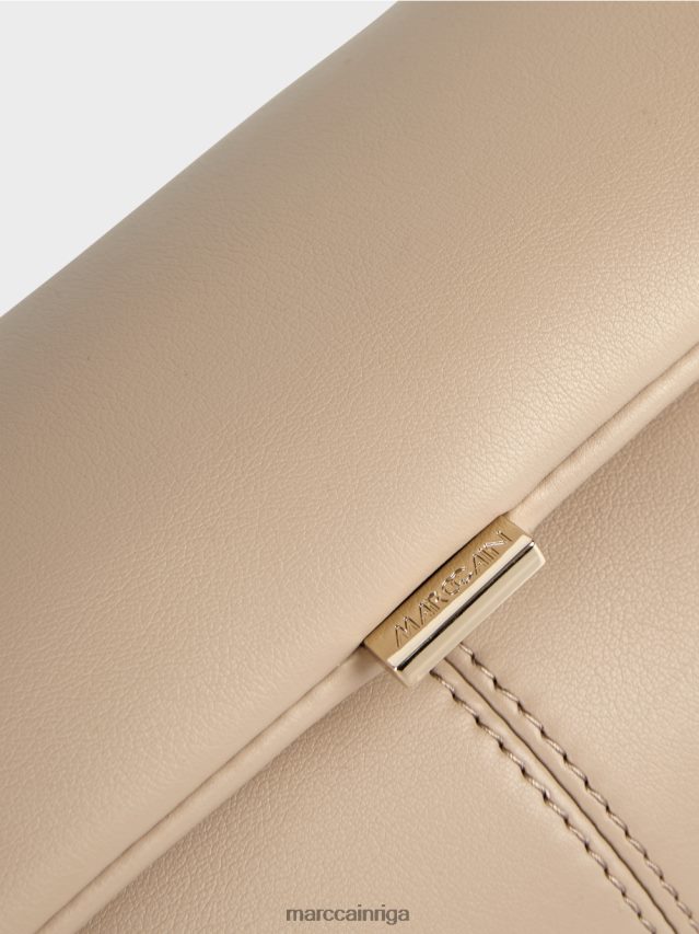 piederums dziļas smiltis VRBHXD1526 Marc Cain plecu soma ar savītu rokturi