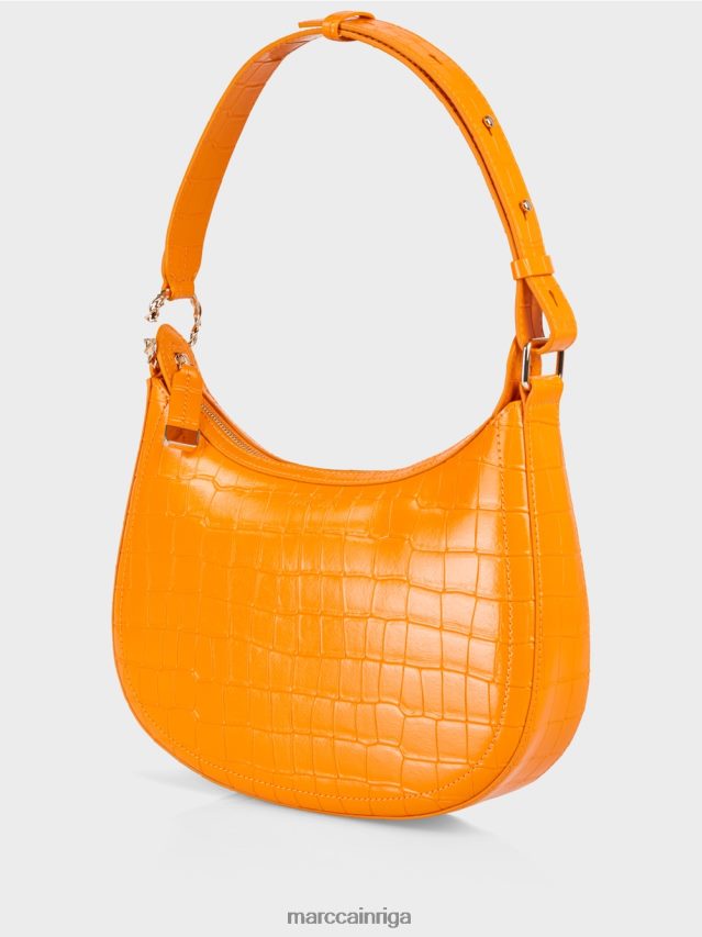 piederums dzidrs oranžs VRBHXD1539 Marc Cain mākslīgā kroka soma ar augšējo rokturi
