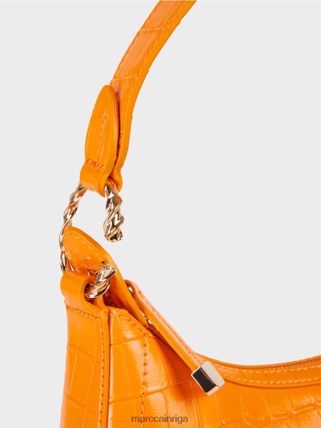 piederums dzidrs oranžs VRBHXD1539 Marc Cain mākslīgā kroka soma ar augšējo rokturi