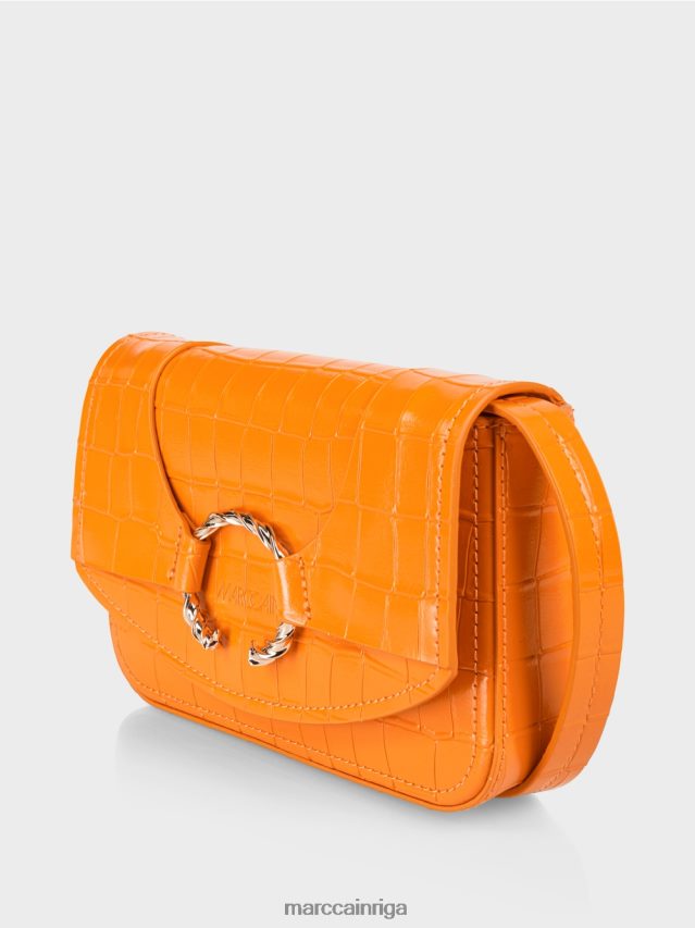 piederums dzidrs oranžs VRBHXD1544 Marc Cain plecu soma ar dekoratīvu gredzenu
