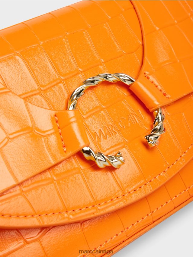 piederums dzidrs oranžs VRBHXD1544 Marc Cain plecu soma ar dekoratīvu gredzenu