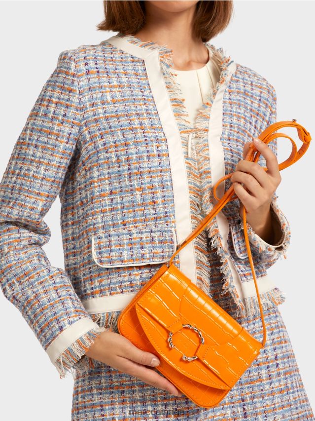 piederums dzidrs oranžs VRBHXD1544 Marc Cain plecu soma ar dekoratīvu gredzenu