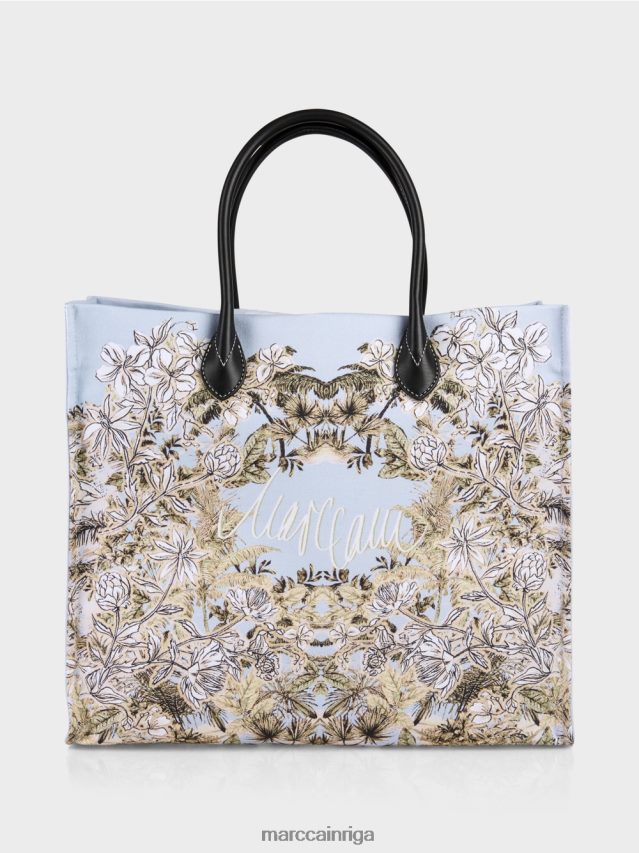 piederums gaiši pūderzils VRBHXD1533 Marc Cain soma ar ziedu rakstu