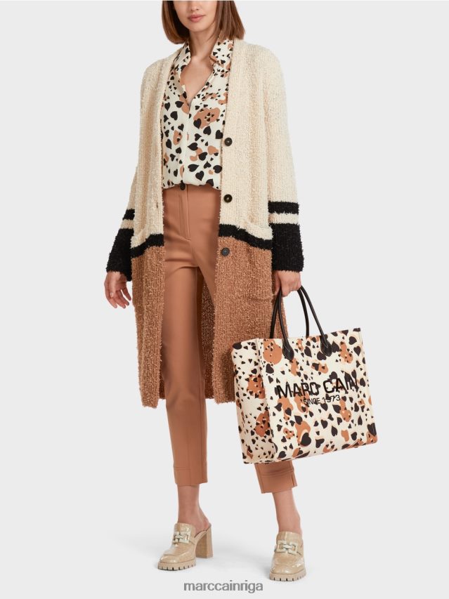 piederums krēms VRBHXD1550 Marc Cain leoparda soma ar mc uzrakstiem