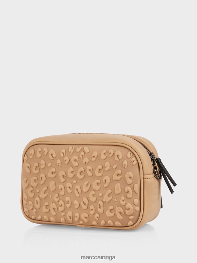 piederums mīksta kafija VRBHXD1502 Marc Cain plecu soma ar reljefu dizainu