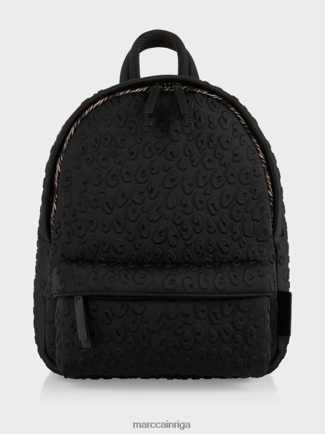 piederums melns VRBHXD1510 Marc Cain mugursoma no tehno materiāla