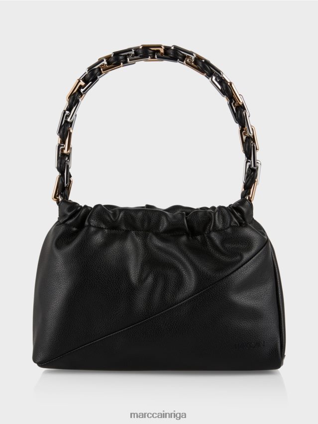 piederums melns VRBHXD1516 Marc Cain plecu soma ar dekoratīvu rokturi