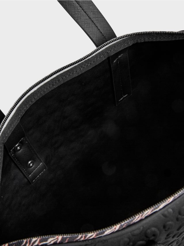 piederums melns VRBHXD1518 Marc Cain pircējs izgatavots no tehno materiāla