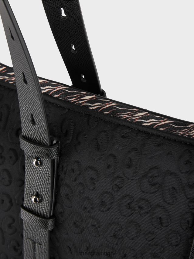 piederums melns VRBHXD1518 Marc Cain pircējs izgatavots no tehno materiāla