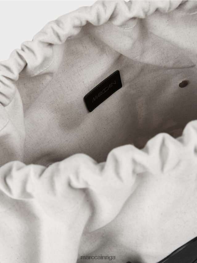 piederums melns VRBHXD1523 Marc Cain praktiska \"pārdomāt kopā\" ​​soma