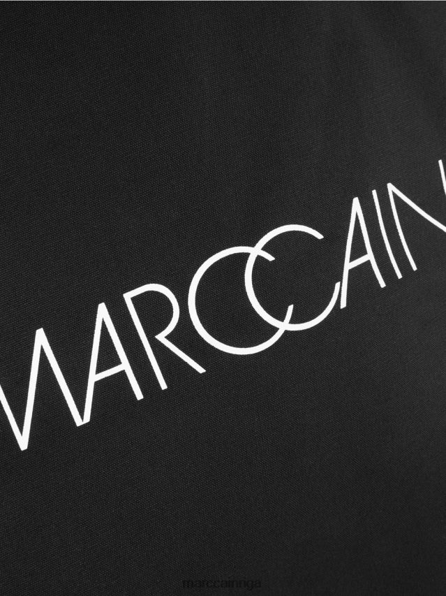 piederums melns VRBHXD1551 Marc Cain liels pircējs ar logotipa apdruku