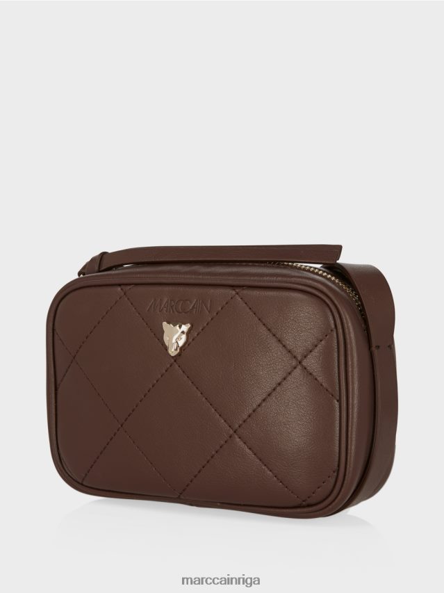 piederums tumšs koks VRBHXD1504 Marc Cain \"pārdomāt kopā\" ​​plecu soma