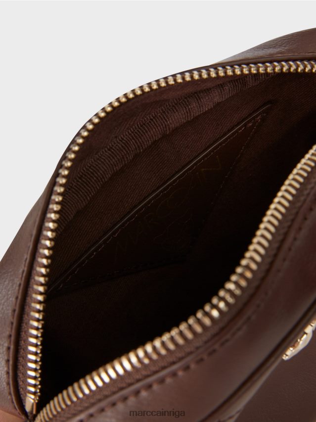 piederums tumšs koks VRBHXD1504 Marc Cain \"pārdomāt kopā\" ​​plecu soma