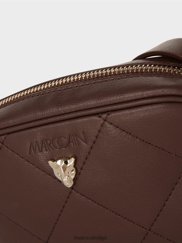 piederums tumšs koks VRBHXD1504 Marc Cain \"pārdomāt kopā\" ​​plecu soma