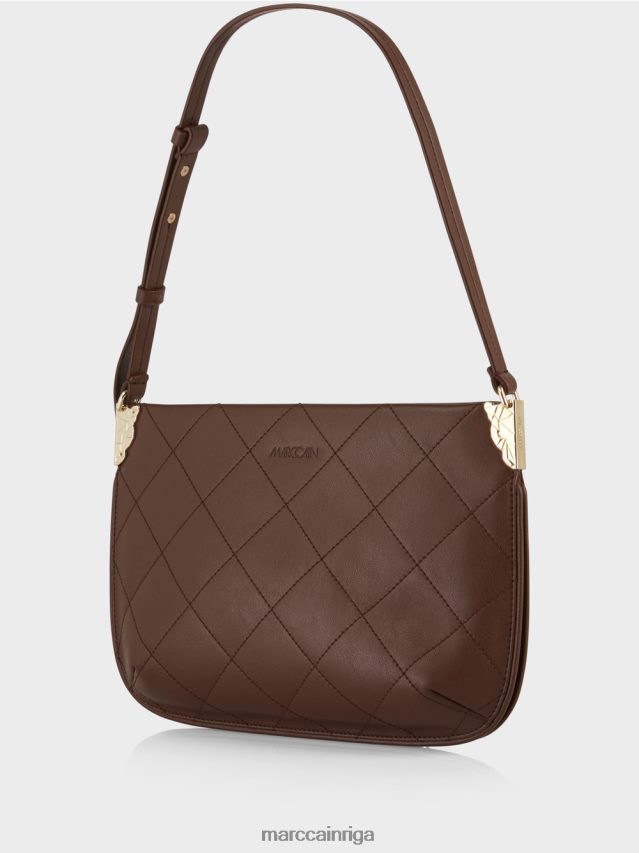 piederums tumšs koks VRBHXD1505 Marc Cain \"pārdomāt kopā\" ​​plecu soma