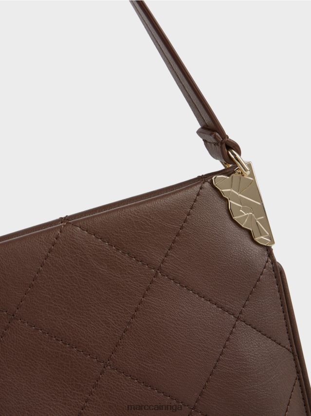 piederums tumšs koks VRBHXD1505 Marc Cain \"pārdomāt kopā\" ​​plecu soma