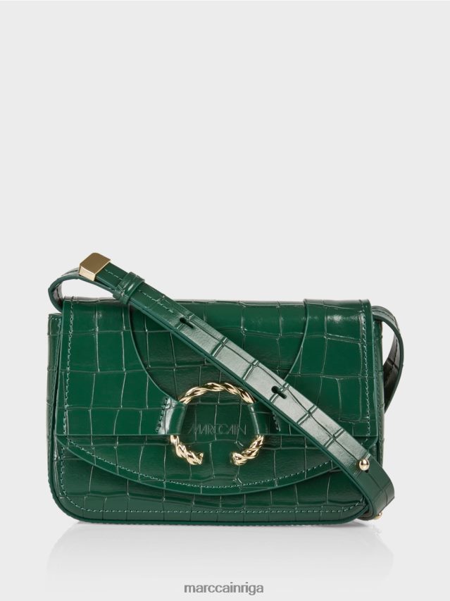 piederums tumšs mežs VRBHXD1540 Marc Cain plecu soma ar dekoratīvu gredzenu