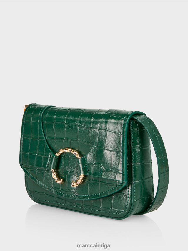 piederums tumšs mežs VRBHXD1540 Marc Cain plecu soma ar dekoratīvu gredzenu