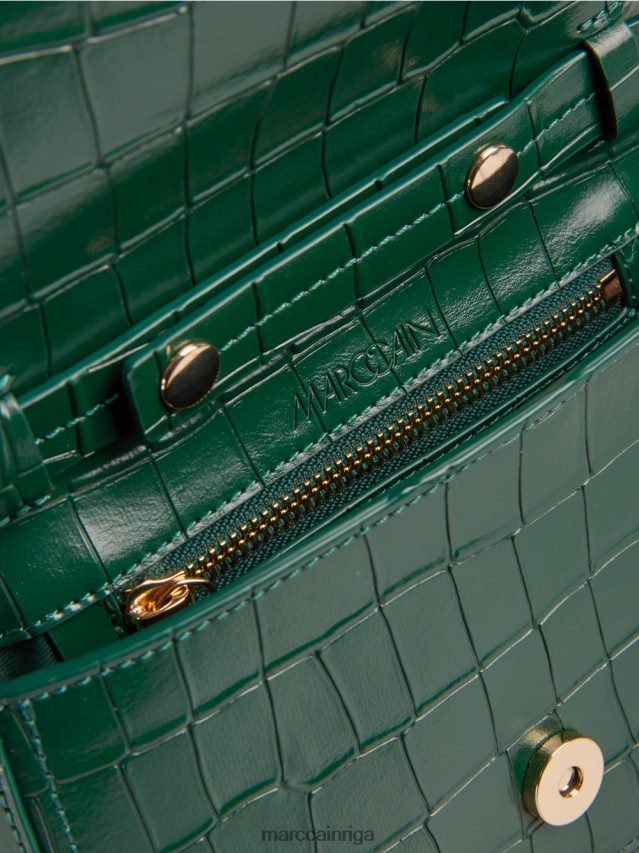 piederums tumšs mežs VRBHXD1540 Marc Cain plecu soma ar dekoratīvu gredzenu