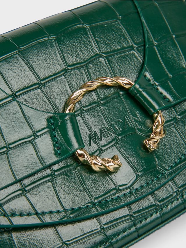 piederums tumšs mežs VRBHXD1540 Marc Cain plecu soma ar dekoratīvu gredzenu